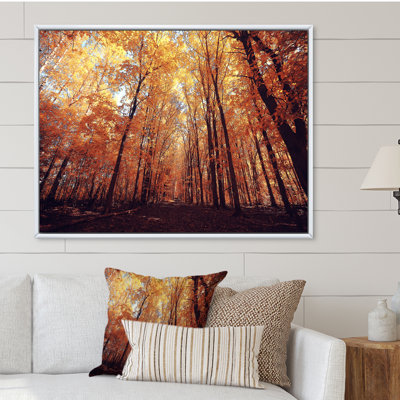 Mystic Yellow Fall Forest III - Art mural sur toile traditionnel