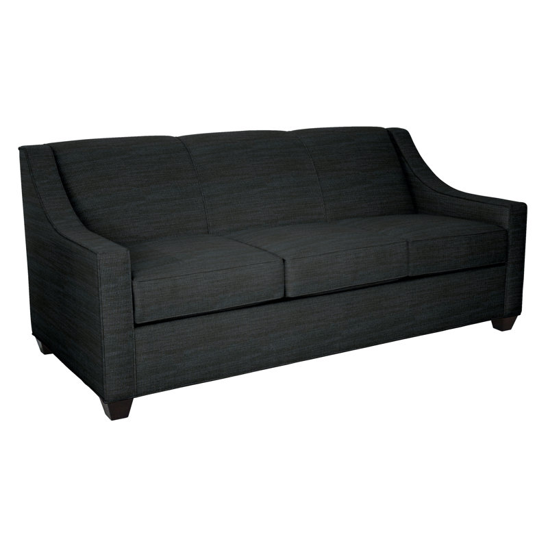 Phillips Square Arm Sofa with Reversible Cushions, Ridgecrest Midnight, 34.5" H x 76" W x 36" D, Cafelle