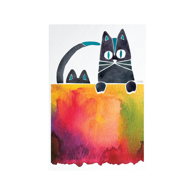 Cats by Cat Coquillette - Print on Canvas, 66.04 cm H x 45.72 cm W x 1.91 cm D, No Frame