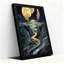 «Teal and Gold Abstract Mountain River», art mural sur toile-133562890