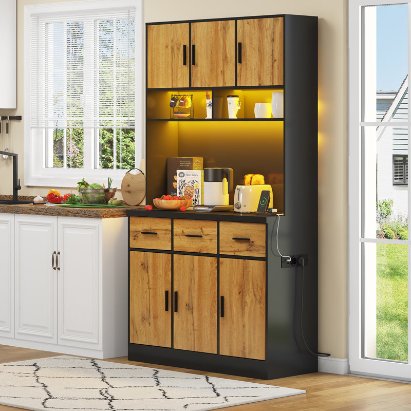 180cm Kitchen Pantry, Natural
