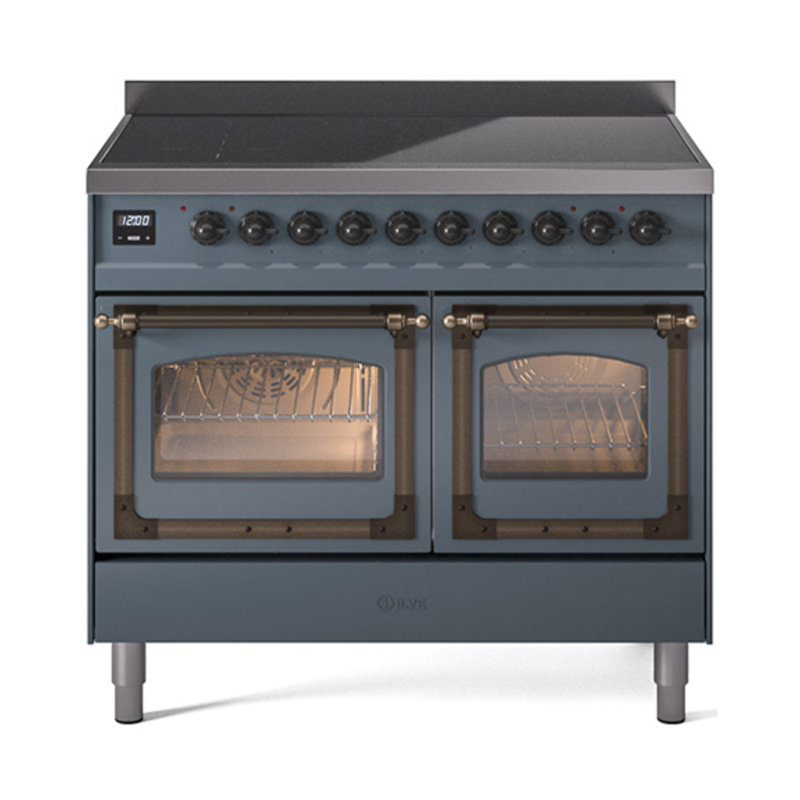 ILVE Nostalgie II Noblesse 40 po à induction, Bleu gris / bruni
