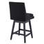 Lark Manor ™, tabourets de bar 26 po à hauteur de comptoir pivotant à 360 ° avec dossier haut pour îlot de cuisine et de bar Lark Manor ™, ensemble de 1, tissu performance gris anthracite-1068308032