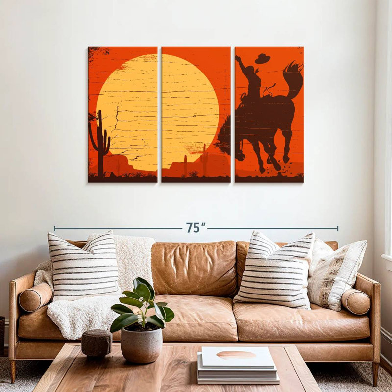 Lelar American Cowboy, 36" H x 57" W