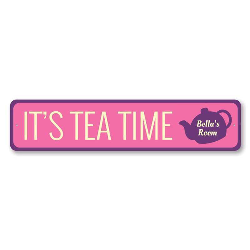 Plaque en aluminium Tea Time, H 6 po x l 24 po x P 0,063 po