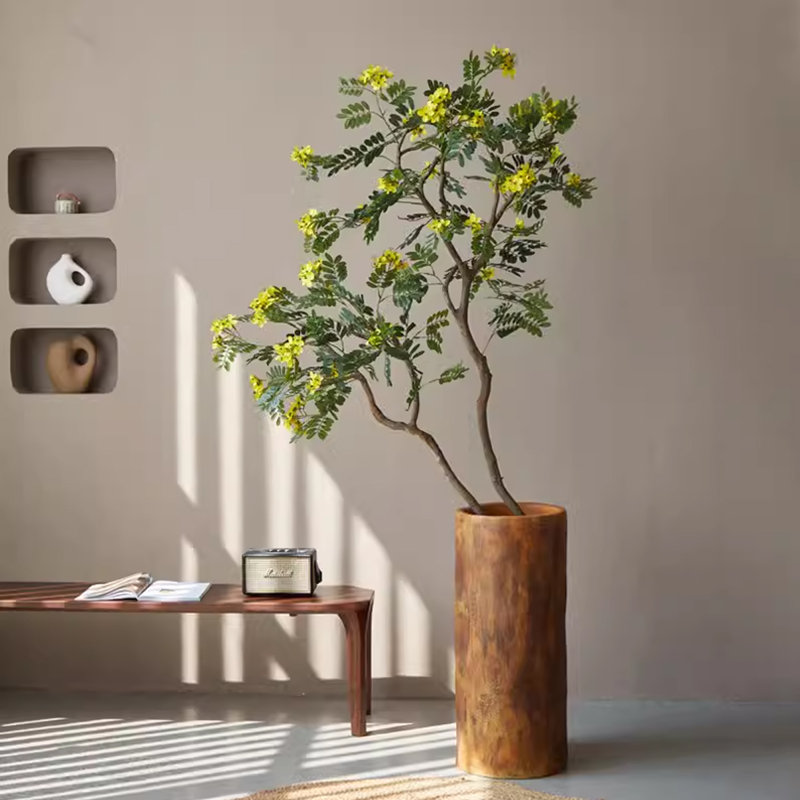 Pot à fleurs artificiel vert, H 59,06 po x l 19,69 po x P 19,69 po