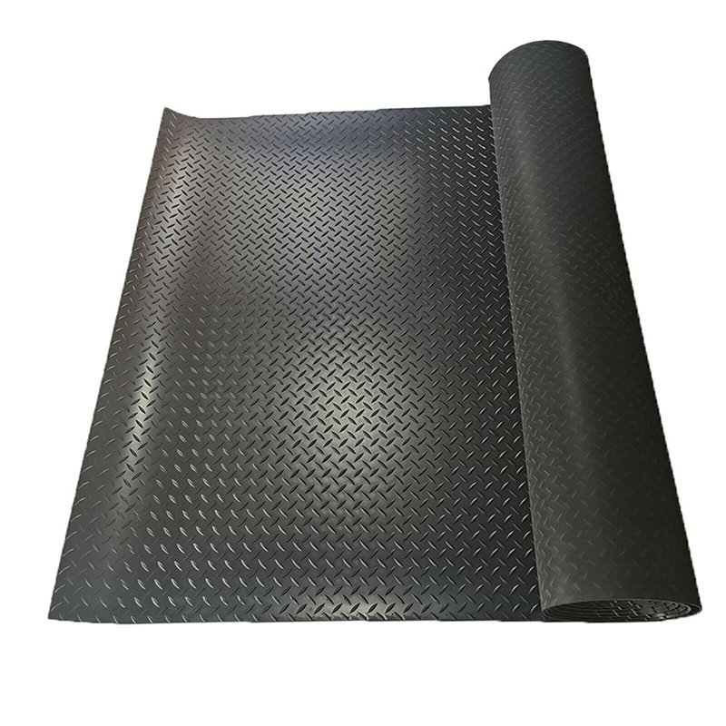 Rouleau de plancher de garage ANMINY, Noir, noir, noir, noir, L 48 po x L 48 po