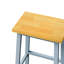 Structure de 2 chaises d'îlot de cuisine en bois massif de 25,6 po de hauteur bleu gris avec repose-pieds et tabourets de soutien stable-121593286