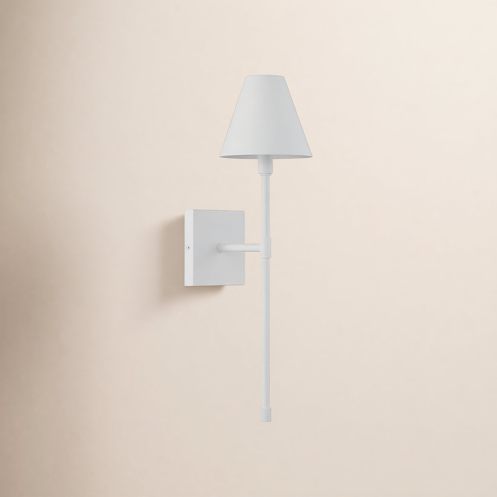 Avonia 1-Light Steel Hardwired Wall Sconce, White