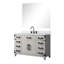 Meuble-lavabo simple en chêne blanc 48 po X P 22 po D, comptoir en marbre de Carrare, ensemble de robinet et Miroir-118024648