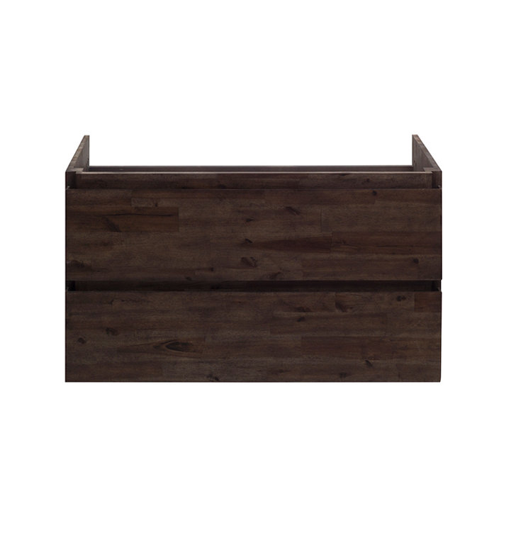 Base de meuble-lavabo mural flottant double 70 po Fresca Formosa - Base et lavabo non inclus