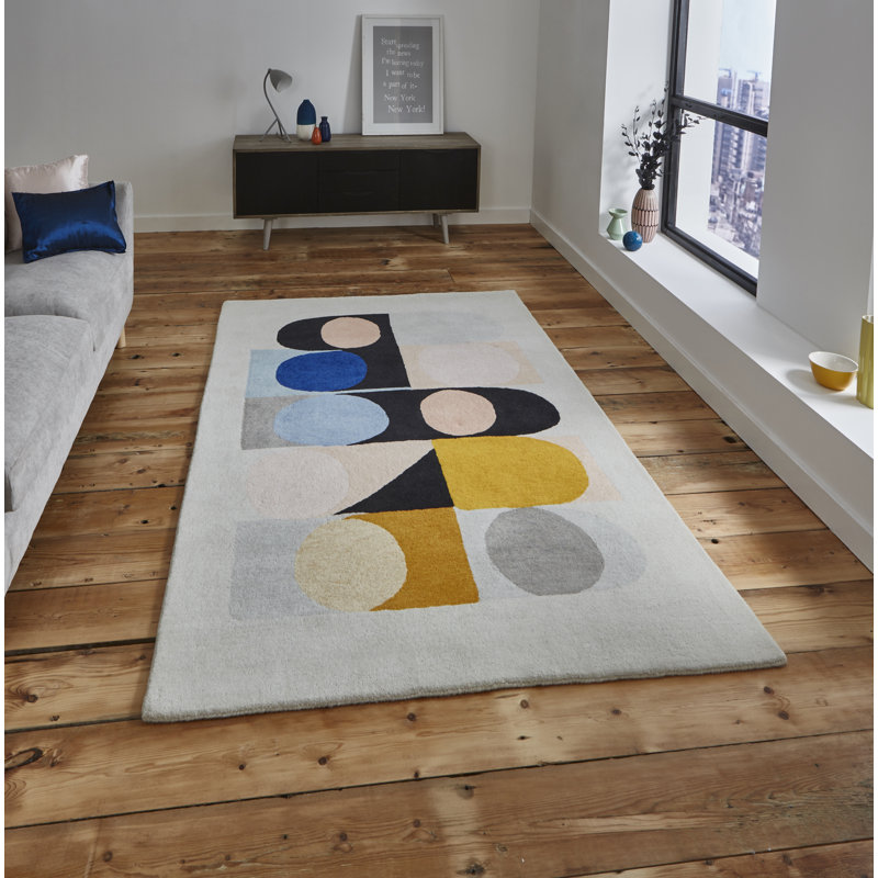 Shahig Rectangle Abstract Hand Woven Area Rug, Rectangle 120 x 170cm