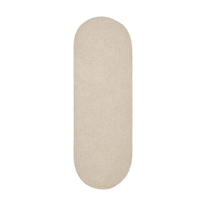 Indoor/Outdoor Braided Rug Happel Pale Sand Rug, Runner 2' x 6'