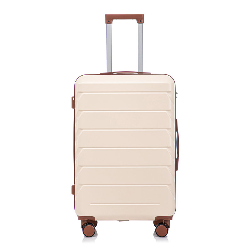 Grand bagage à carreaux en plastique dur 28 pouces ABS - Surface résistante aux égratignures et quatre roues multidirectionnelles