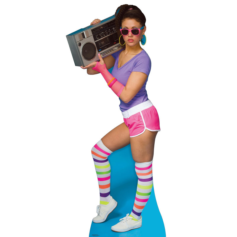 Boombox Girl Cardboard Standup