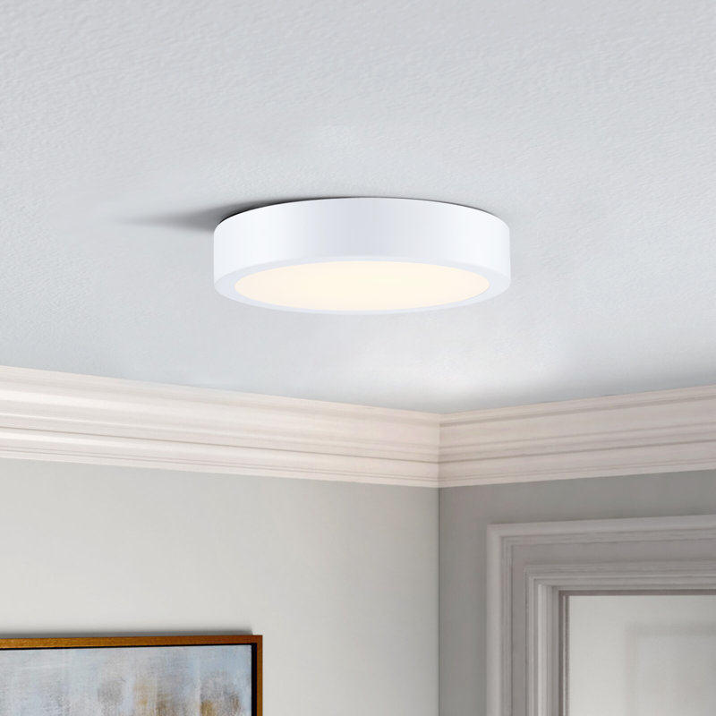 11" Minimalist Modern LED Ceiling Light, White