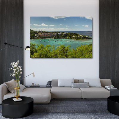 Illg, Cathy and Gordon Gallery Wrapped Canvas Art: Caribbean, USA Virgin Islands, St John Cruz Bay