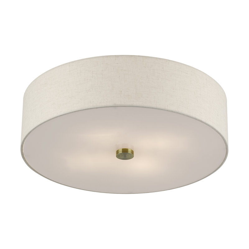 Acree 4 Light Antique Brass Large Semi-flush, 8.13' H x 18" W x 18" D, 4 Lights 