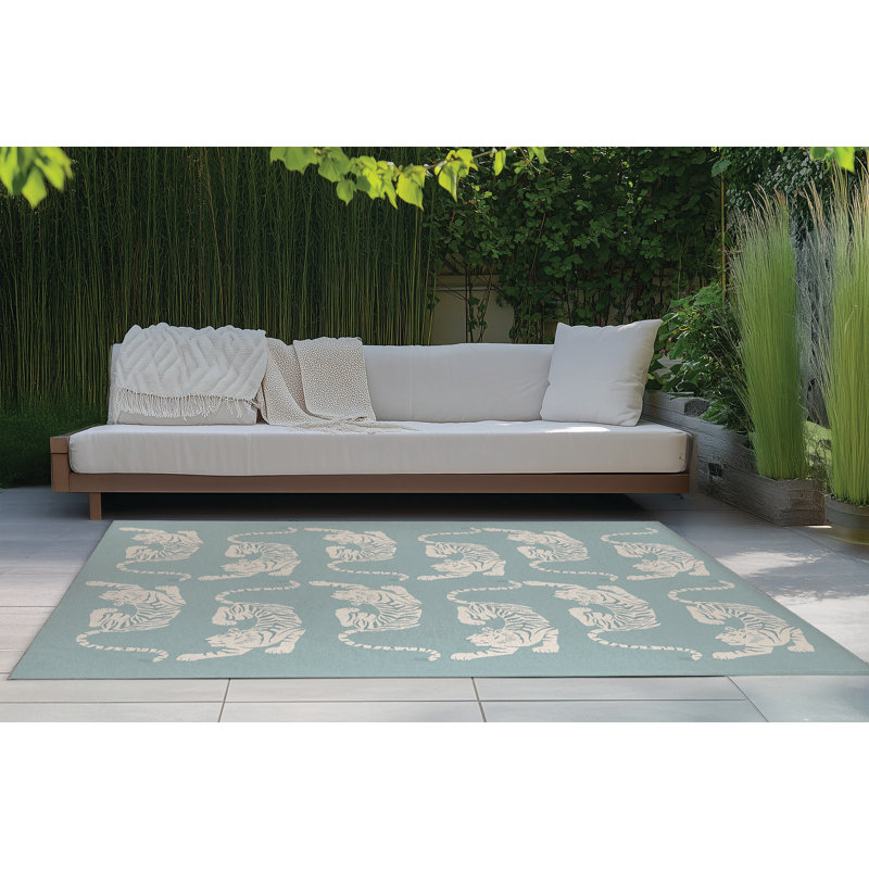 Hey Tiger Outdoor Rug, Rectangle 8' x 10'