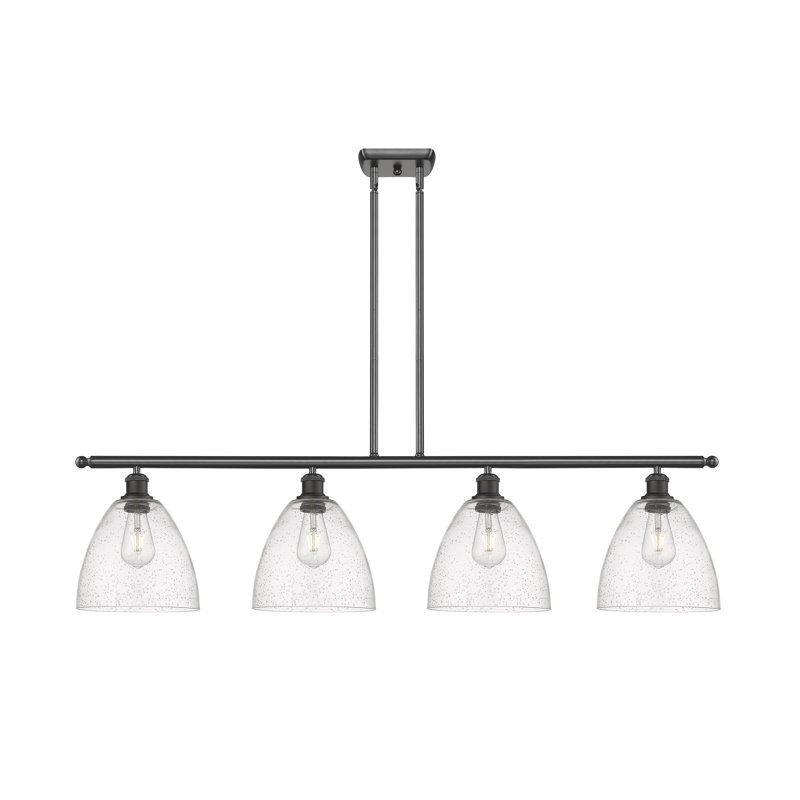 Amazin 4 - Light Kitchen Island Pendant, No Bulb Included, 45.75" H x 48" W x 9" D, Oil Rubbed Bronze