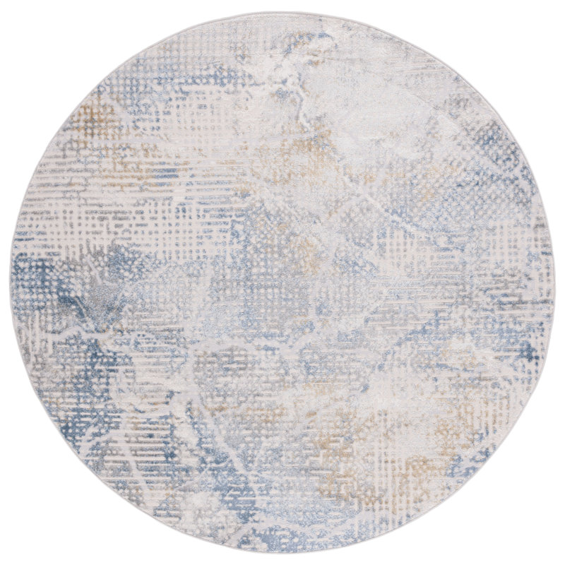 Palma Performance Abstract Rug, Round 6'7"
