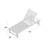 Arnoult 74" Long Reclining Teak Single Chaise