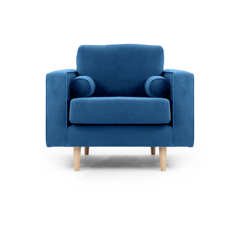 Boubacar 85cm Velvet Recessed Armchair