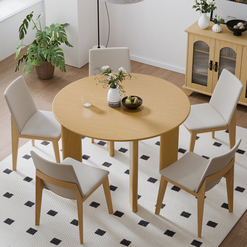 Table de salle à manger 30 po, H 30 po x L 45 po x l 45 po, Bois naturel