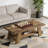 Rustic Tea Table,Spacious Coffee Table,2-Tier Center Table