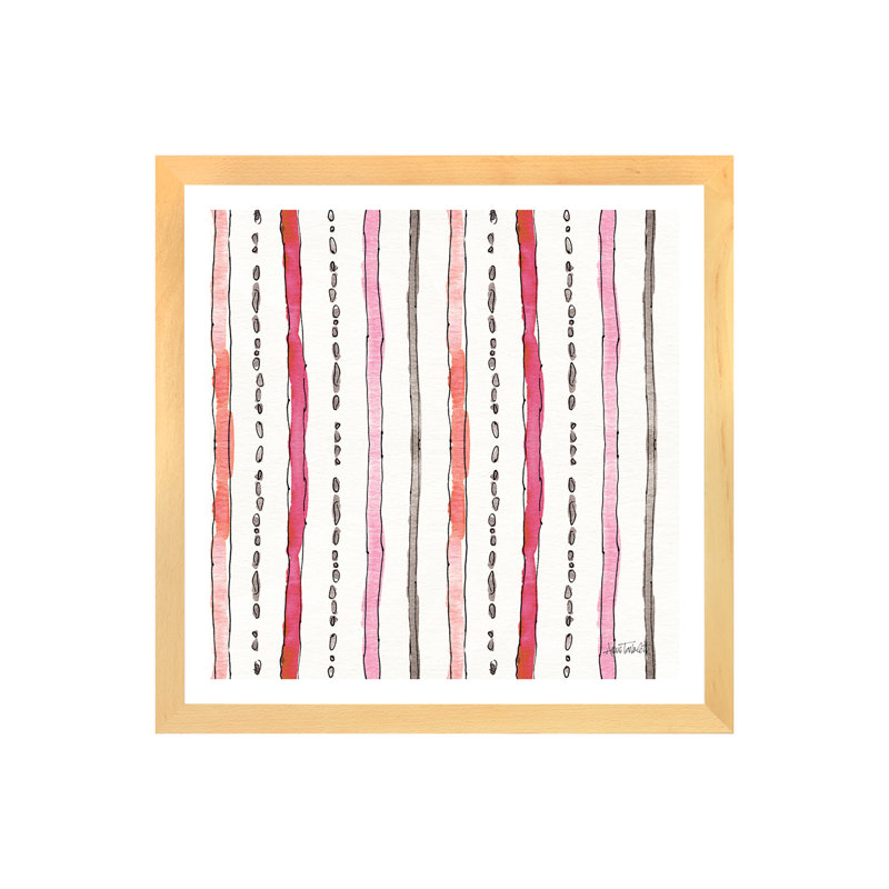 Art sur motif chic accents vi, H 24 po x l 24 po x P 1 po, Papier encadré naturel