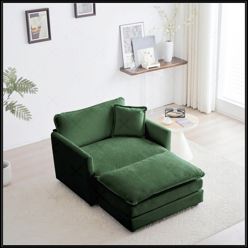 Chaise d'appoint moderne avec repose-pieds