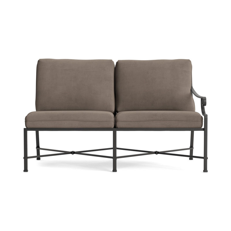 Venetian Outdoor 2 - Seat Loveseat, Textured Pewter, Fusion Dove