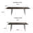 11-Piece Modern Extendable Dining Set, 94.5" Black Marble Look Table with 10 Grey Upholstered Chairs, Tapered Legs-1475895945-1475895944