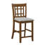 Ensemble de salle à manger à hauteur de comptoir 7pc Table ronde ovale extensible et chaises-13941912