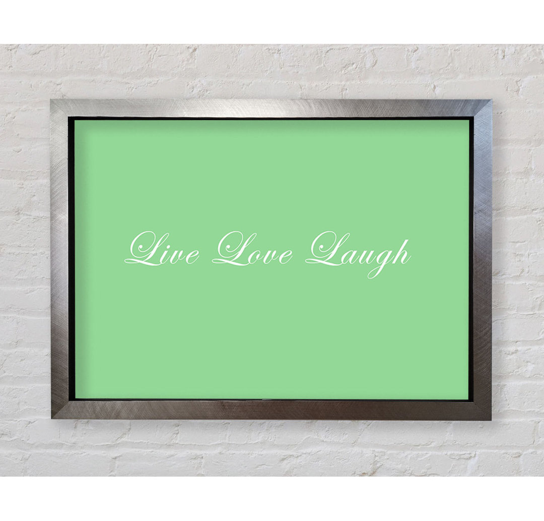 Love Quote Live Love Laugh 2 Vivid Pink - Single Picture Frame Art Prints