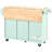 Rolling Kitchen Island With Space Saving Options, Mint Cart Rubberwood Drop Countertop And Storage, 5 Wheels, 3 Drawers, Adjustable Shelf For Multi-Purpose Rooms-1219816013