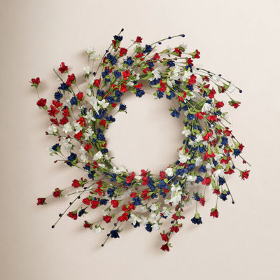 22" Wild Summer Blossom Wreath