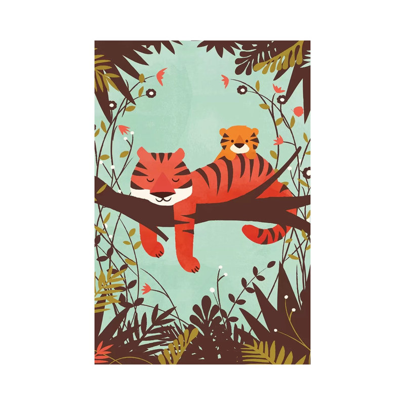 Sleeping Tiger 1 Piece Wrapped Canvas Wall Art, 152.5 cm H x 101.5 cm W