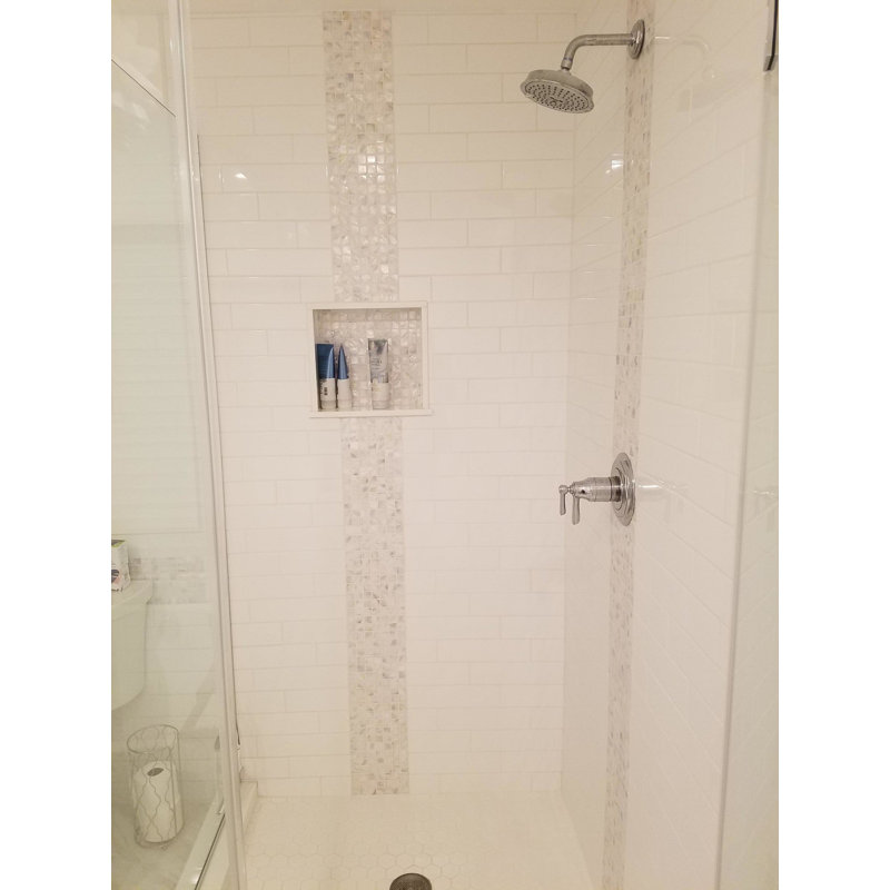 Mother Of Pearl Silver Tile