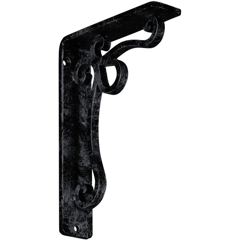 Support en fer forgé Orleans, Étain antique, H 8 po x l 1,5 po x P 5,5 po