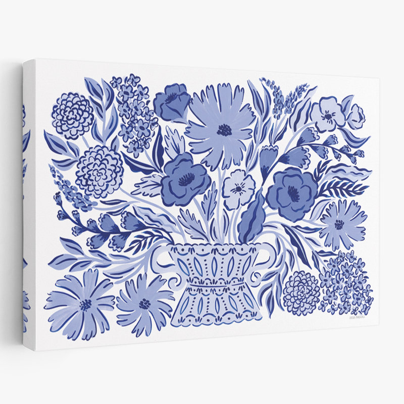 Contemporain bleu rêverie I, H 24 po x l 16 po