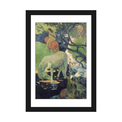 " The White Horse " by Paul Gauguin Oil Print