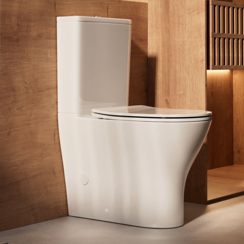18-Inch ADA Tall Rear Outlet Toilet, Elongated Bowl with Dual Flush, Extra Extension Pipes Included