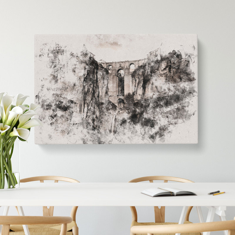 Puente Nuevo Bridge In Spain - Wrapped Canvas, 35cm H x 50cm W x 3cm D