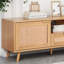 Meuble télé pour le salon: téléviseur de 85 po ou moins, finition, pieds en bois massif avec style: construction, tiroirs spacieux