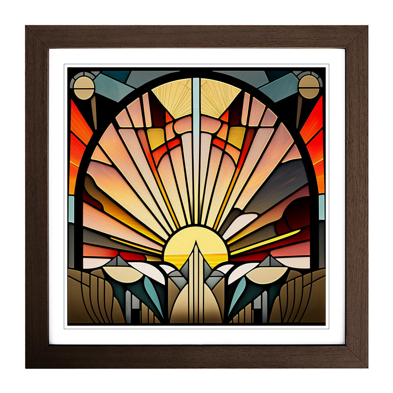 Single Picture Frame Print on Wood, Walnut