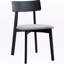 Chaise d'appoint Wisp en lin gris et finition noire (lot de 2)