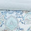 Très grand / très grand lit - Housse de couette réversible à motif floral en coton, motif en médaillon, teintes douces, motif inversé complémentaire, fermeture à boutons, style (les informations sur le produit ne mentionnent pas le style, donc