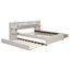 Grand lit plateforme tapissier avec tiroirs et tablettes-2088599517