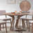 Seda Walnut Finish Round Dining Table